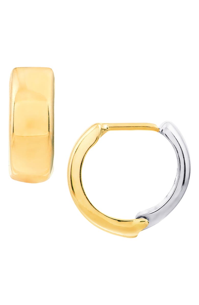 HAWLEY ST Two-Tone Hoop Earrings, Main, color,