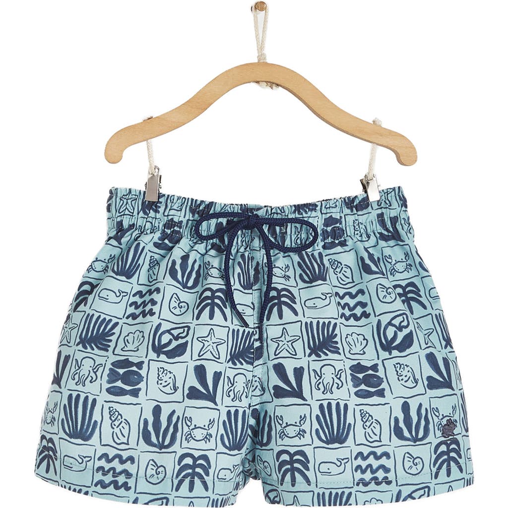 Babycottons Beach Swim Trunks In Light Blue
