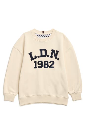 Denim And Flower Kids' L.d.n Sweatshirt In Neutral