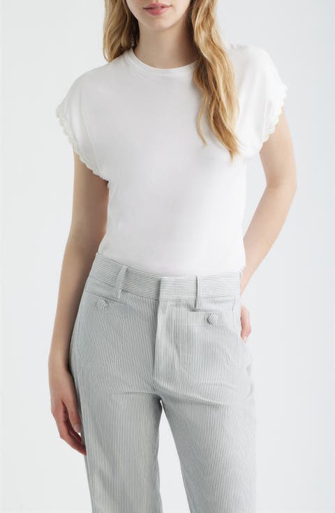 The Crochet Trim Pima Cotton Muscle T-Shirt