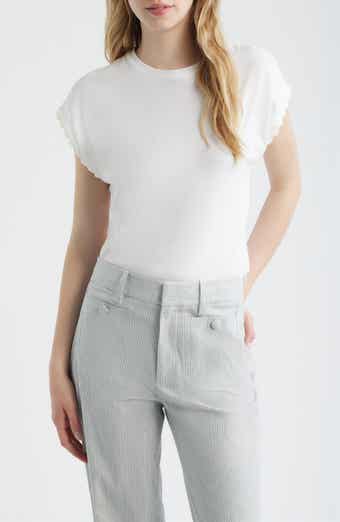 The Crochet Trim Pima Cotton Muscle T-Shirt