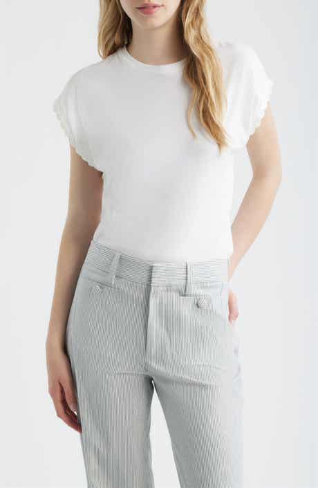 The Crochet Trim Pima Cotton Muscle T-Shirt