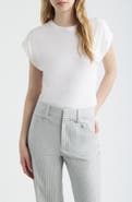 FRAME The Crochet Trim Pima Cotton Muscle T-Shirt