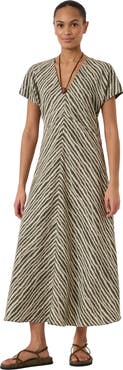 Hush Grace Air Flow V-Neck Midi Dress