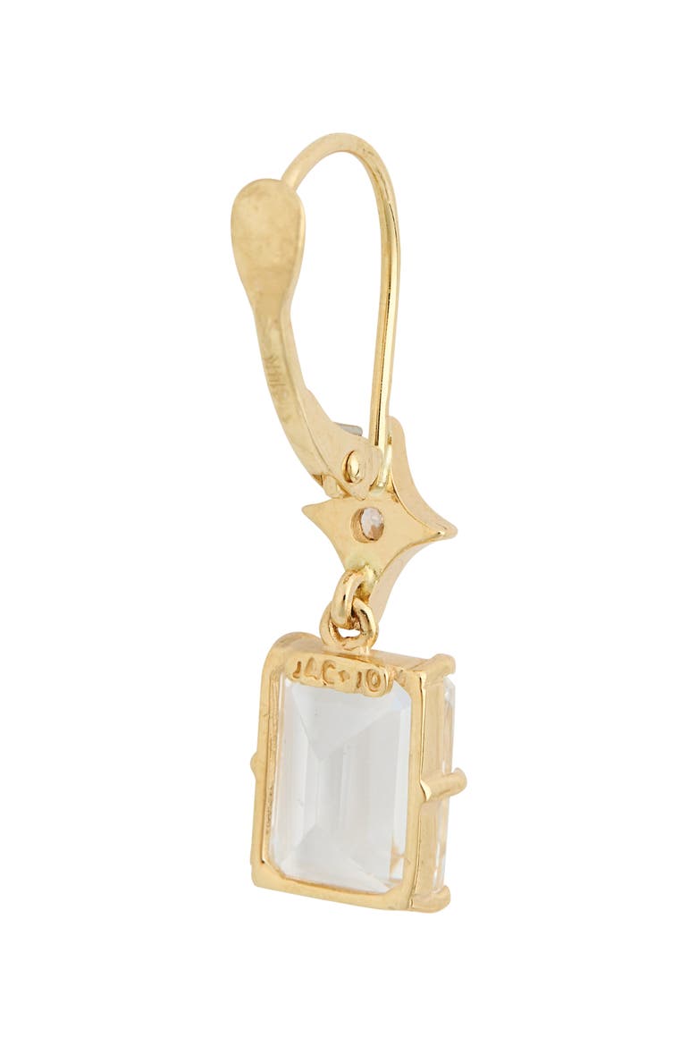 Jac & Jo Greta White Topaz Drop Earrings, Alternate, color, YELLOW GOLD