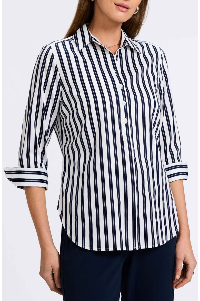Madison Stripe Shirt, Alternate, color, NAVY/WHITE