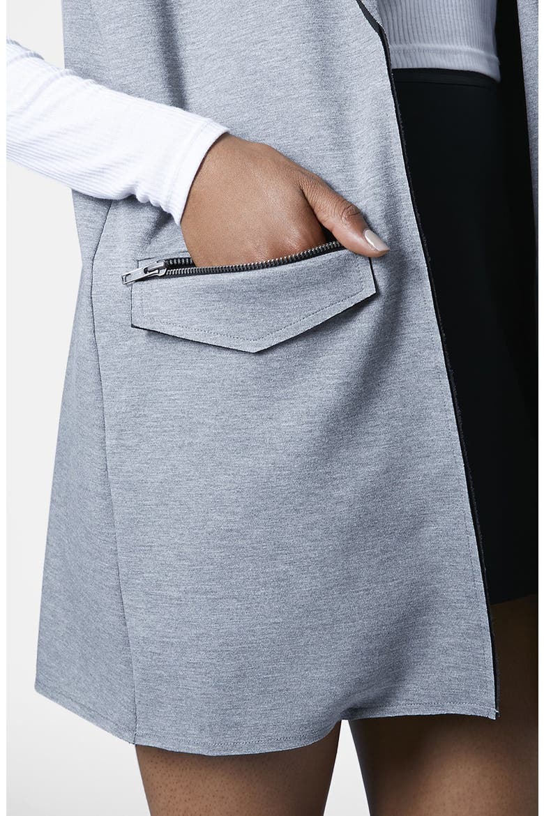 Long Utility Vest, Alternate, color, GREY