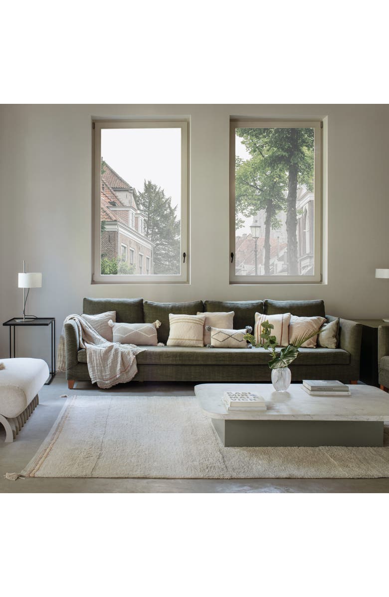 Lorena Canals Washable Rug Bloom, Alternate, color, Natural, Rose, Linen