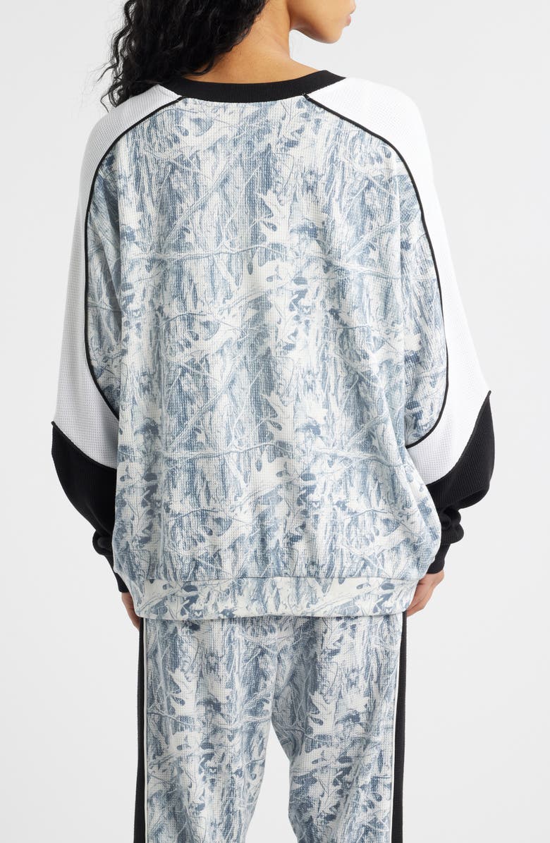 BOYS LIE Snowed In Camo Thermal Sweatshirt, Alternate, color, Black And White