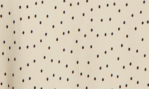 Reformation Tyra Polka Dot Short Sleeve Midi Dress In Gray