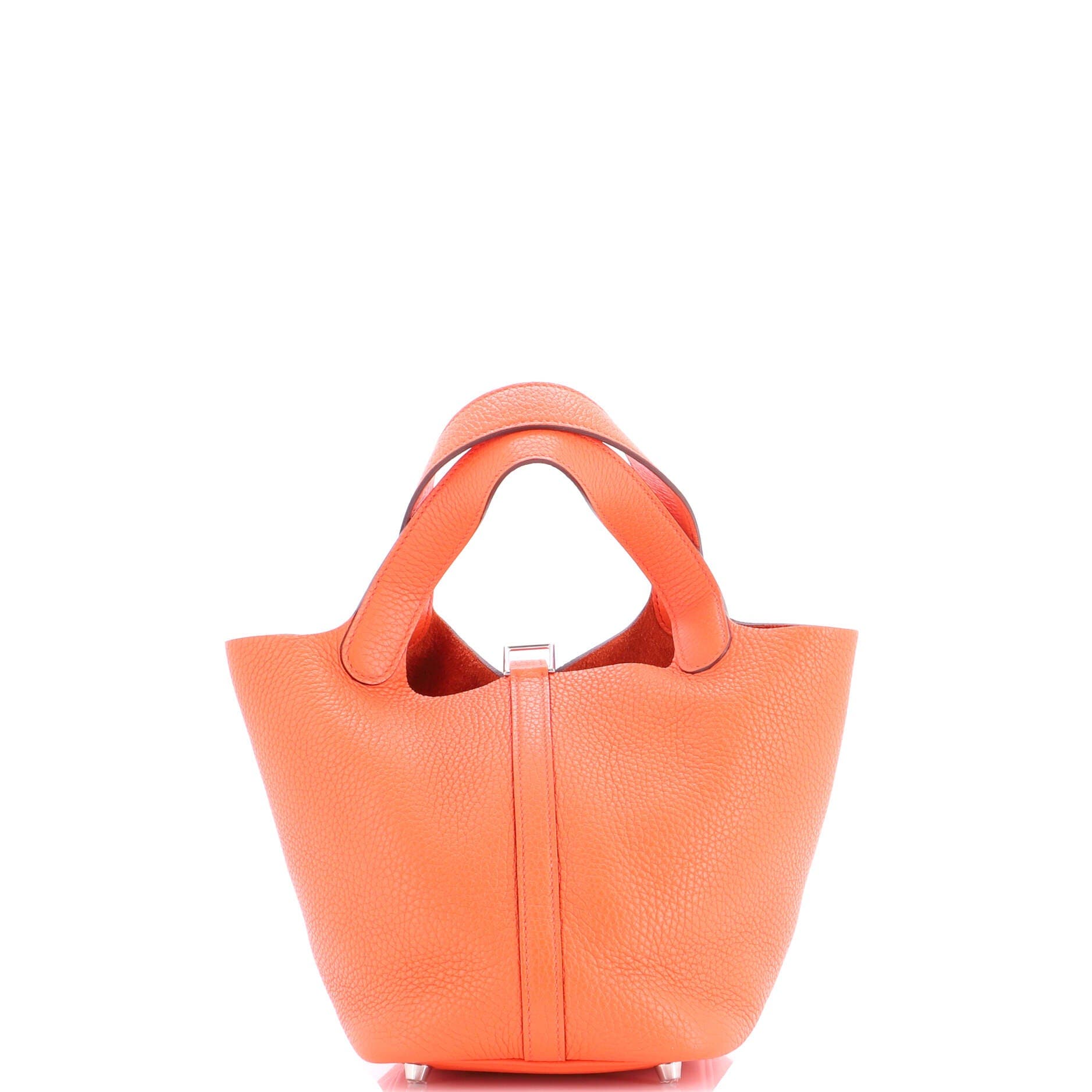 Pre-Owned Hermes Picotin Lock Bag Clemence PM, Alternate, color, Orange Poppy