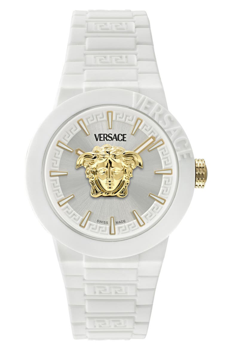 V-Pop Silicone Strap Watch, 43mm, Main, color, WHITE