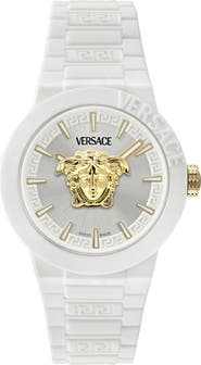 Versace V-Pop Silicone Strap Watch, 43mm