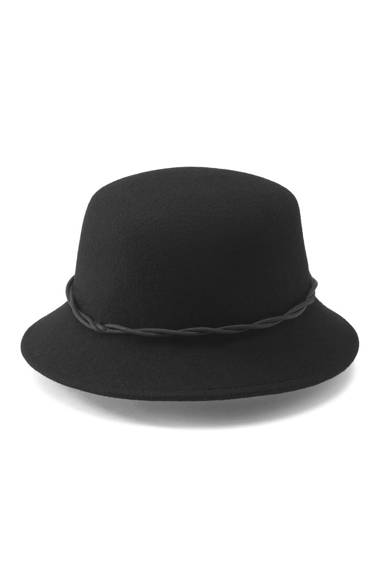 Celeste Wool Bucket Hat, Alternate, color, BLACK