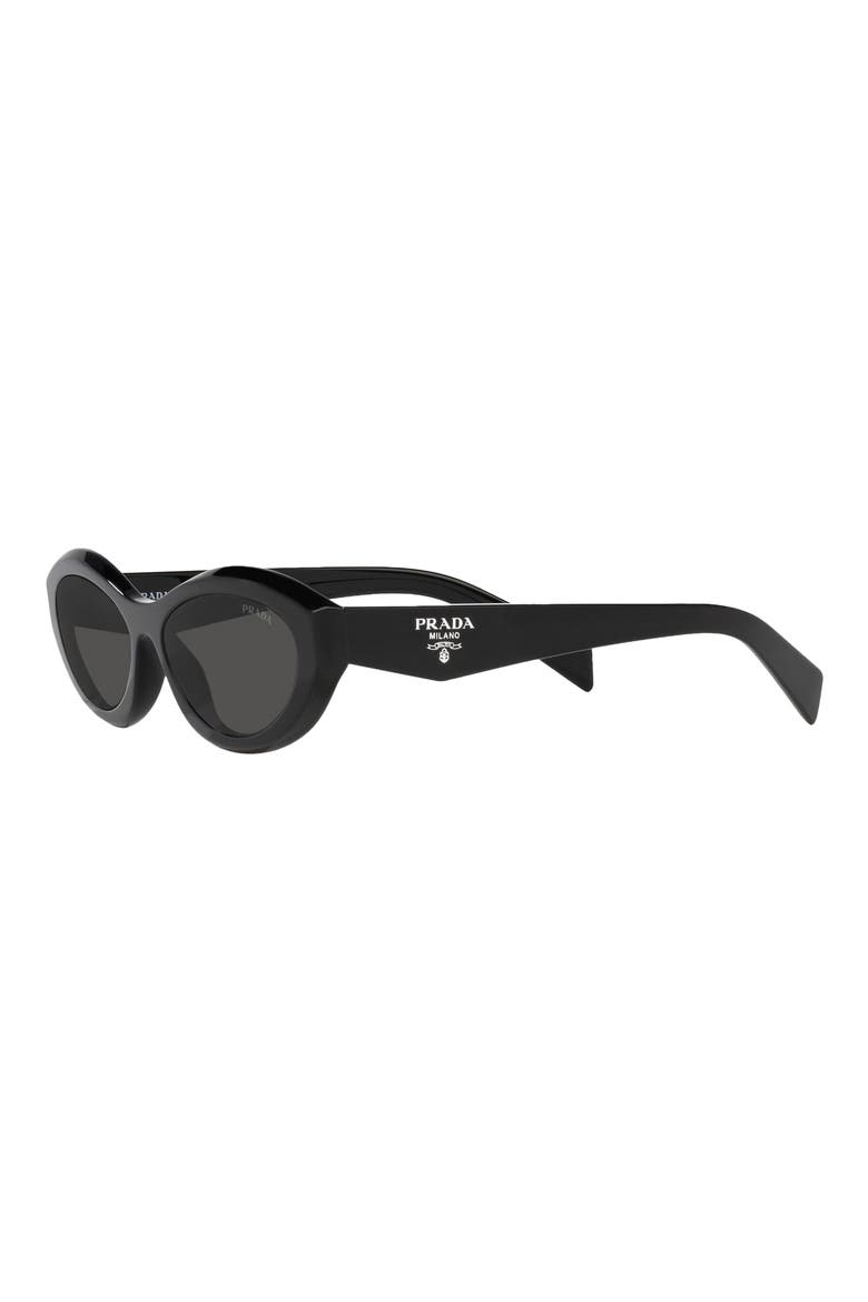 55mm Irregular Sunglasses, Alternate, color, BLACK