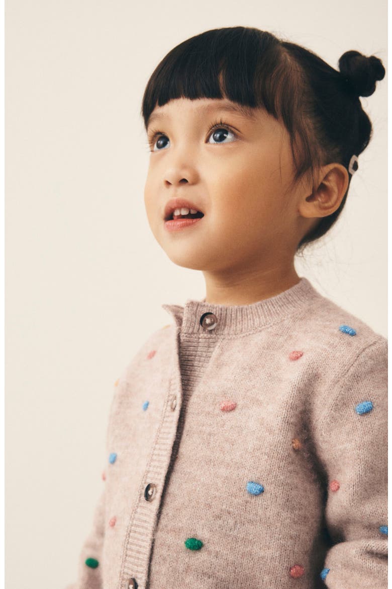 Kids' Pompom Knit Cardigan & Pants Set, Alternate, color, NEUTRAL