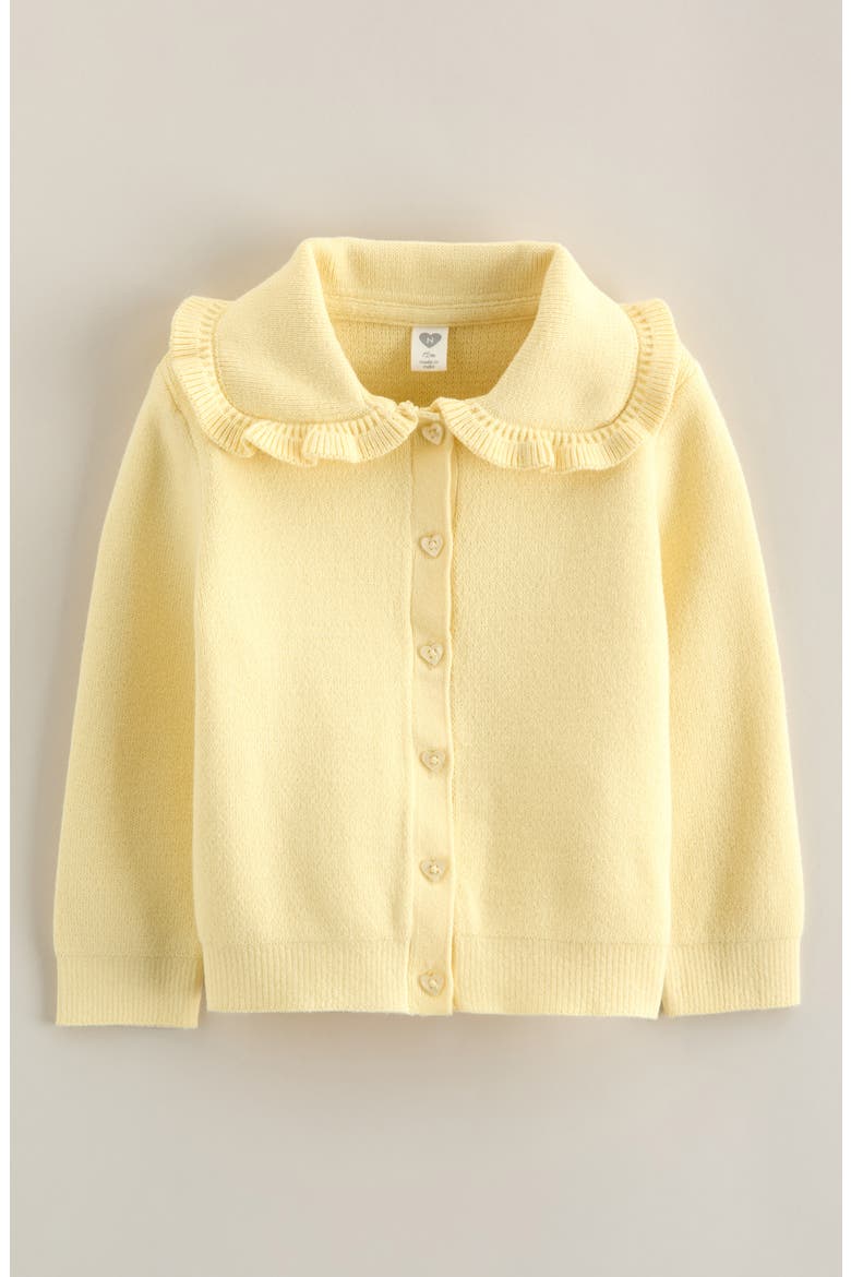 Sweet Collar Cardigan, Main, color, YELLOW PASTEL