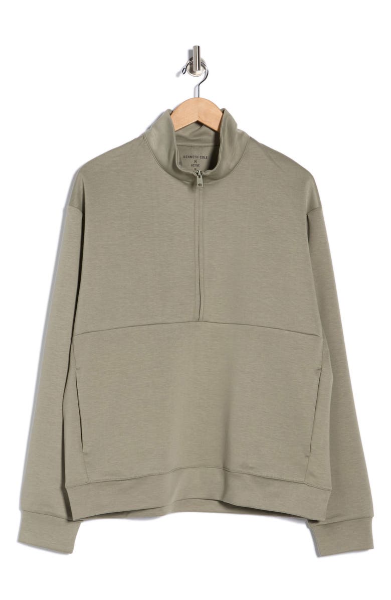 Kenneth Cole Active Half Zip Pullover, Alternate, color, Dried Sage