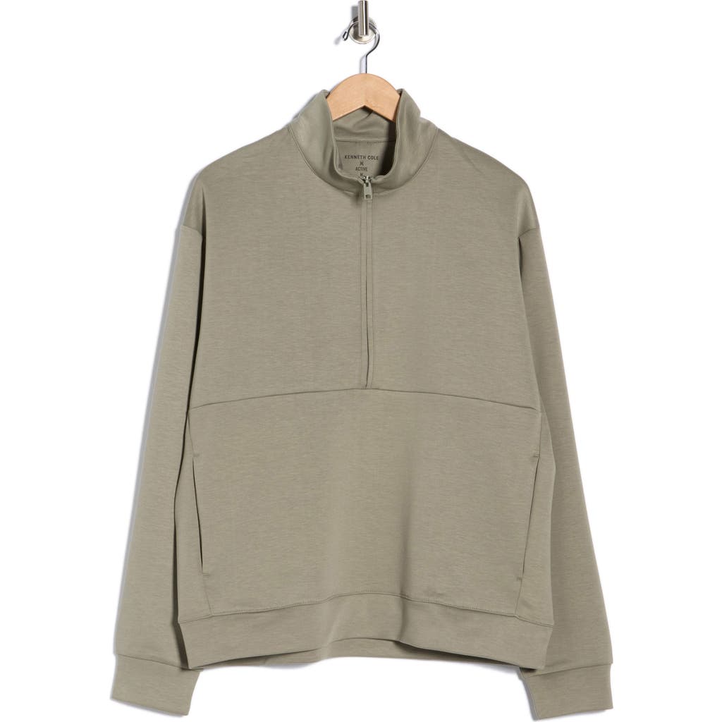 Kenneth Cole Active Half Zip Pullover In Green