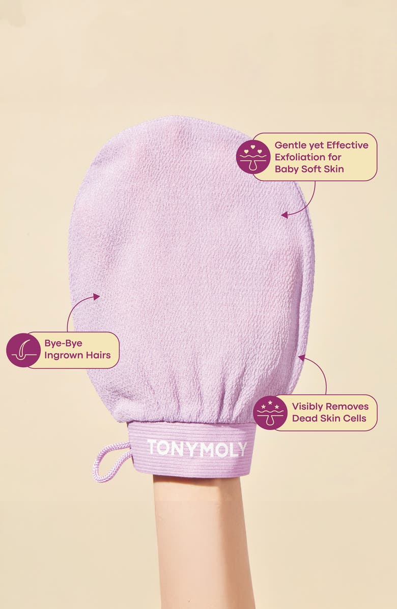 TONYMOLY Plum Bum K-Spa Body Exfoliating Gloves, Alternate, color, Pink
