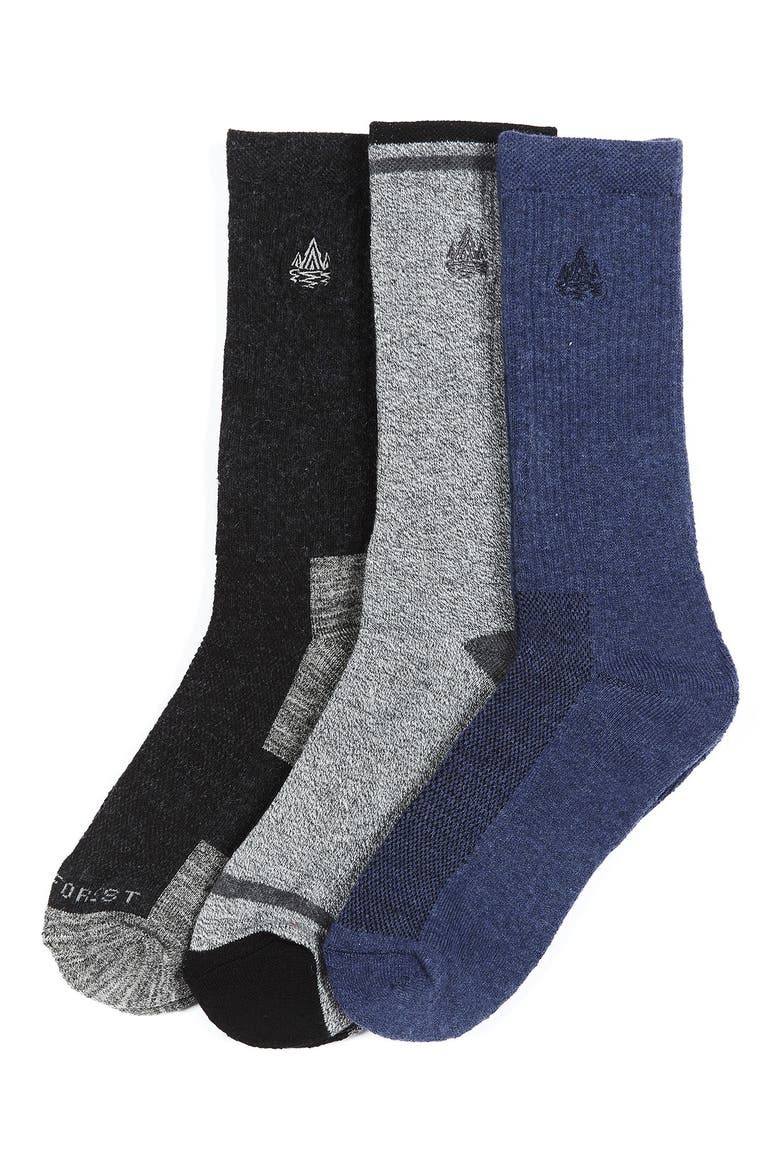 Wool Blend Crew Socks - Pack of 3, Main, color, GREY