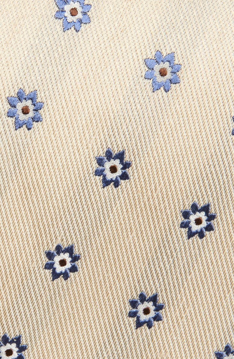 David Donahue Medallion Silk & Linen Tie, Alternate, color,