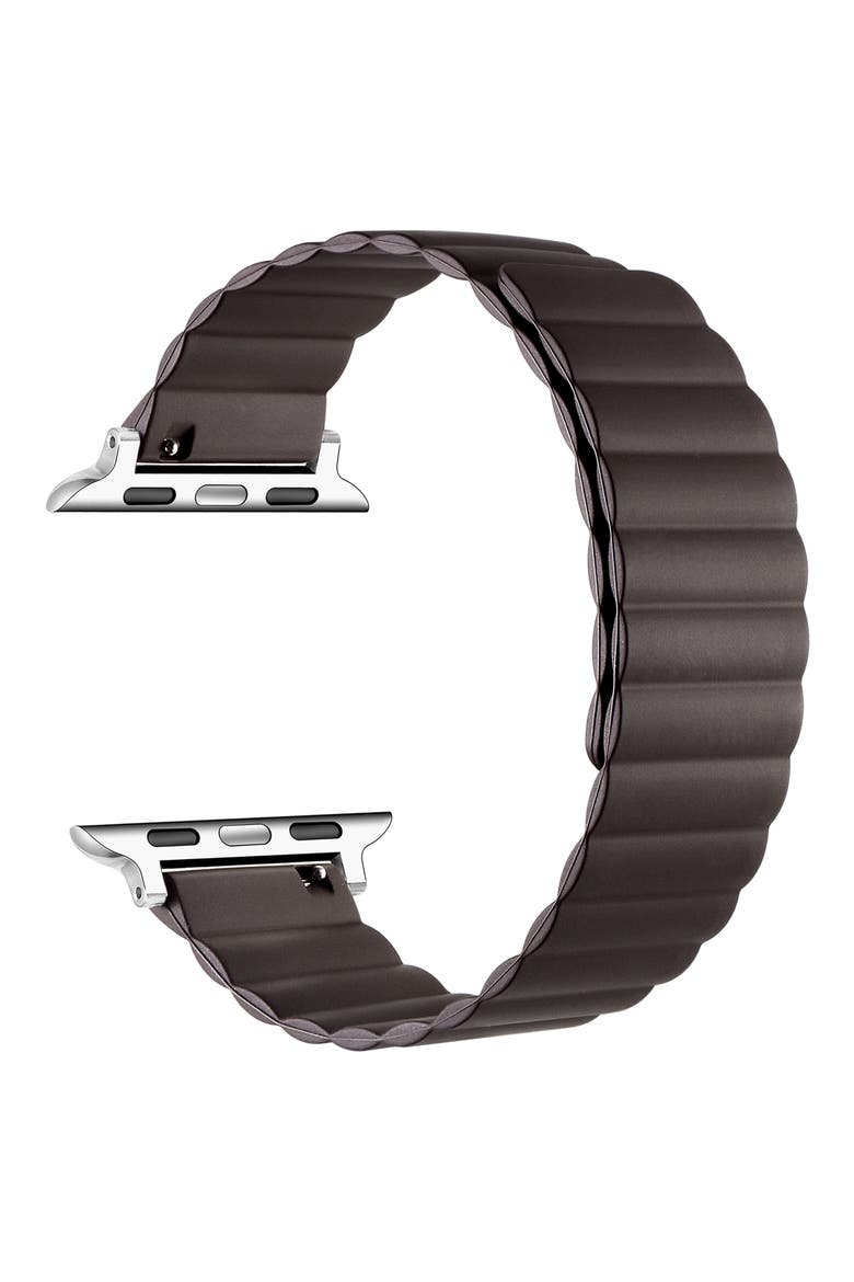 Silicone Apple Watch® Watchband, Alternate, color, DARK COFFEE