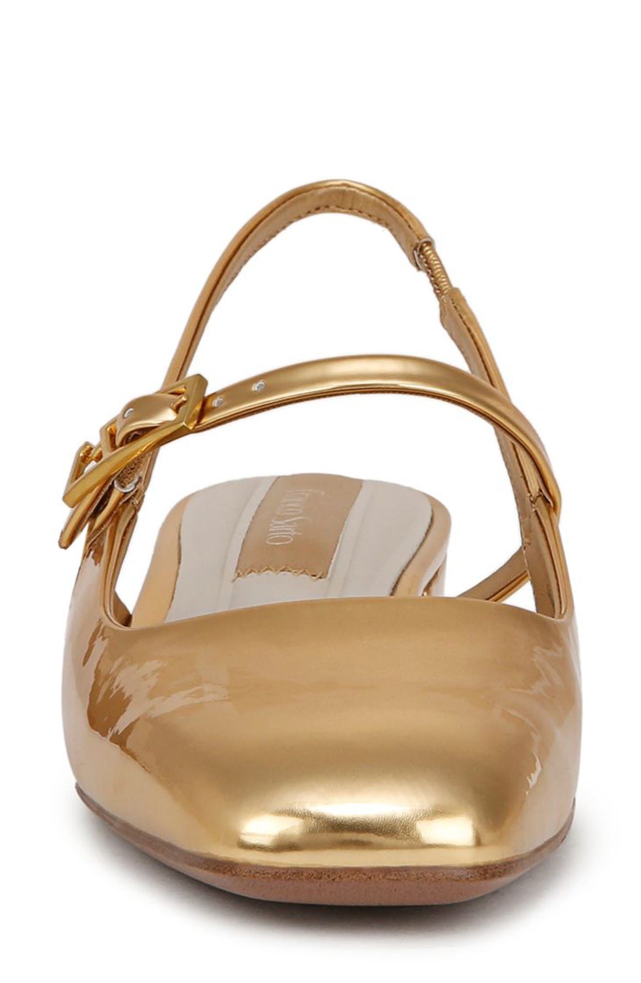 Destin Slingback Flat, Alternate, color, GOLD