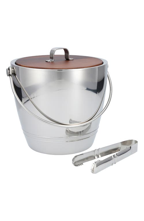 Fortessa Crafthouse Ice Bucket & Tongs Set in Silver 