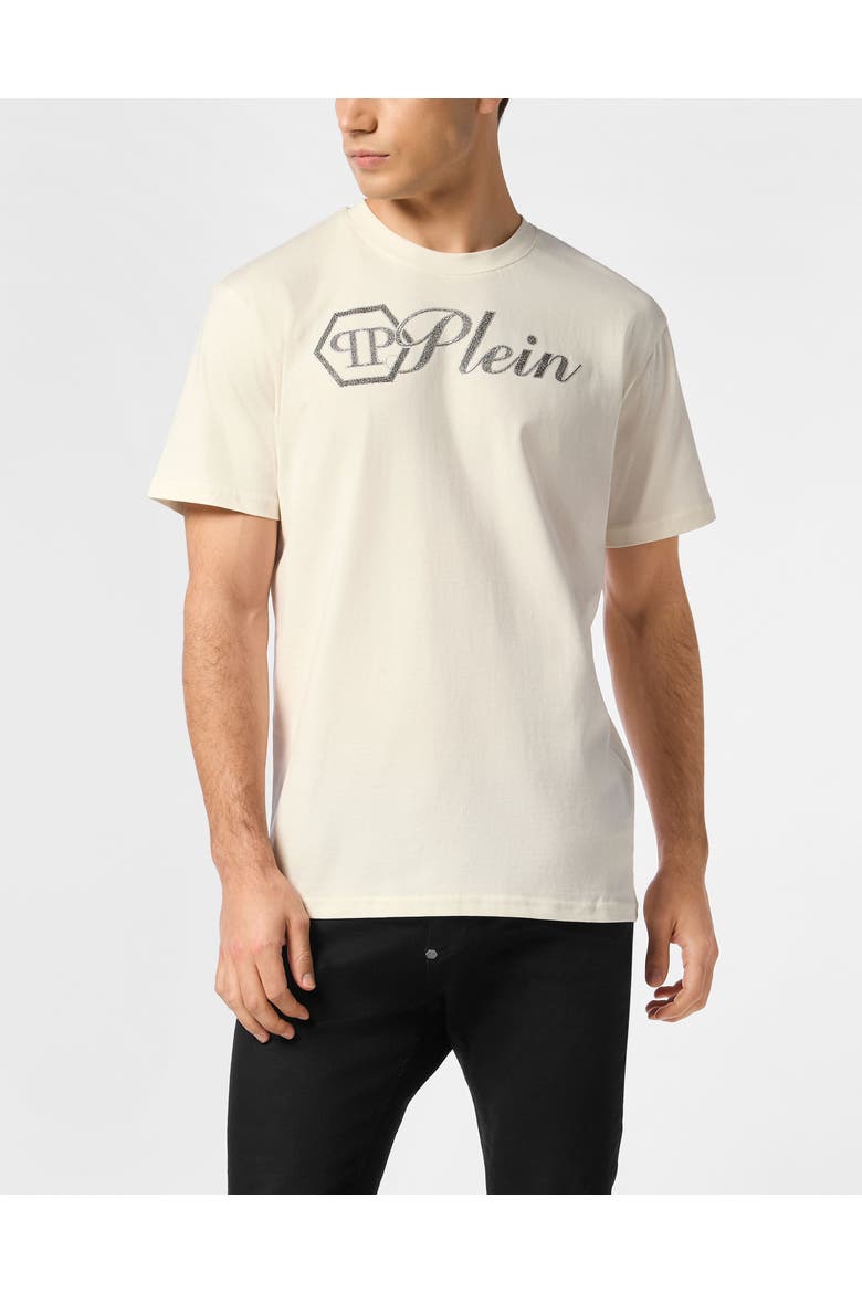 T-Shirt Round Neck Ss Men, Main, color, OffWhite