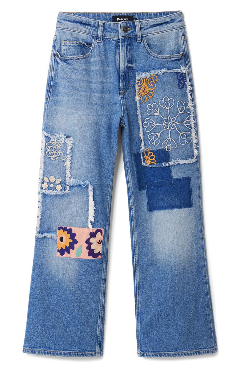 Desigual Mila Straight Leg Jeans, Alternate, color, Blue