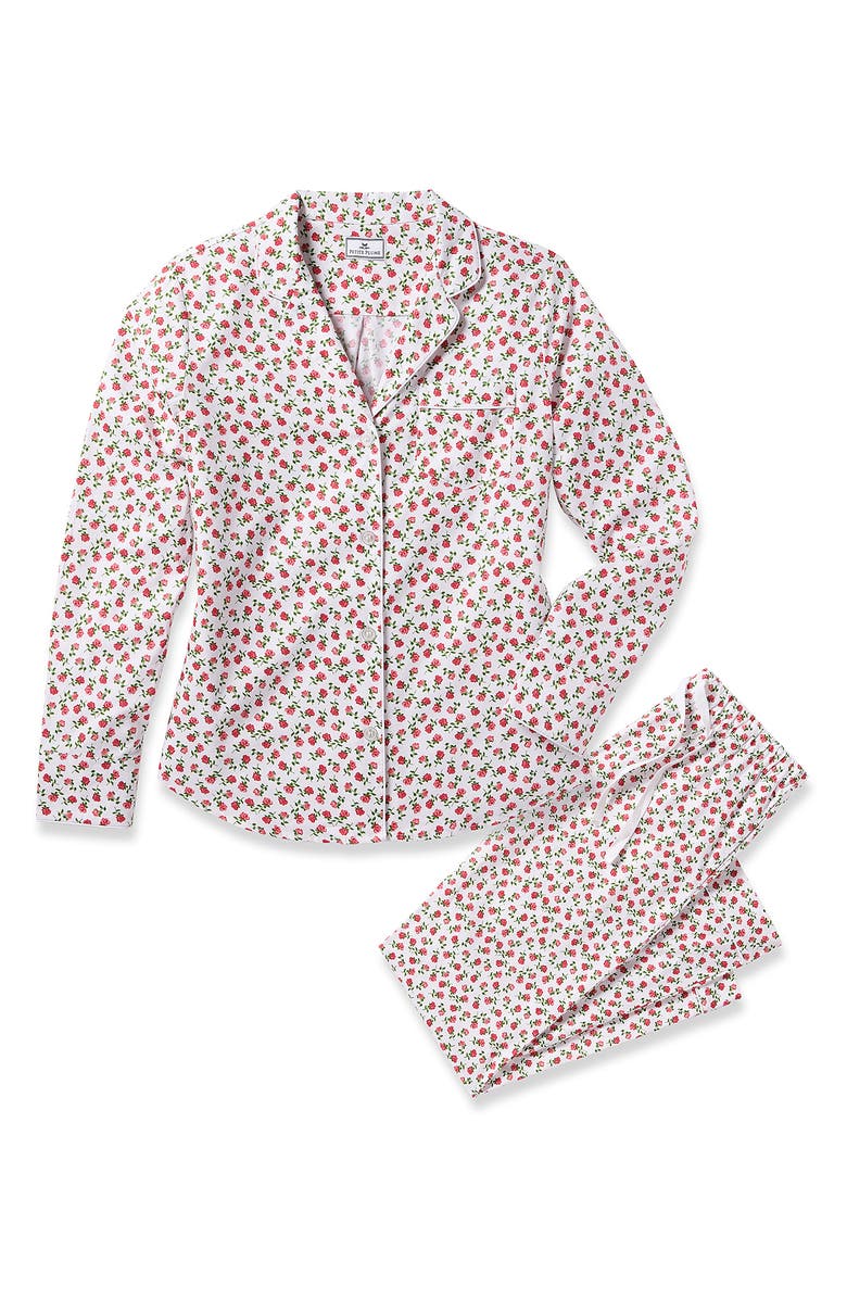 Petite Plume Floral Print Cotton Twill Pajamas, Alternate, color, 