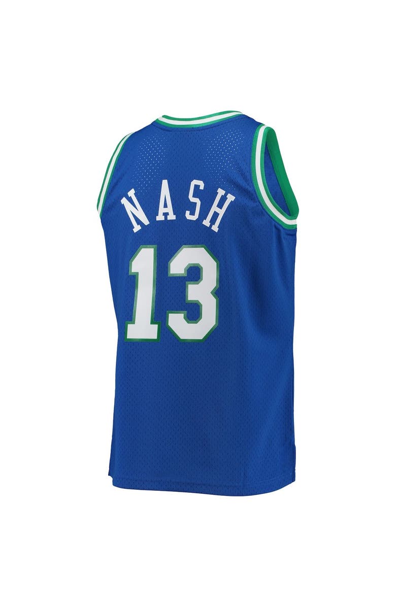 Mitchell & Ness Men's Mitchell & Ness Steve Nash Blue Dallas Mavericks 1998/99 Hardwood Classics Swingman Jersey, Alternate, color, Blue