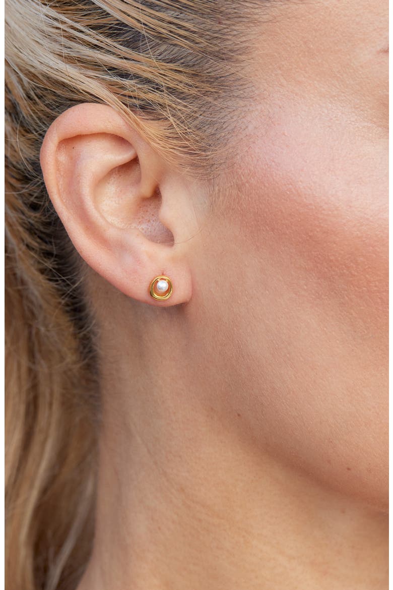 3-Pack Assorted Faux Pearl Stud Earrings, Alternate, color, YELLOW