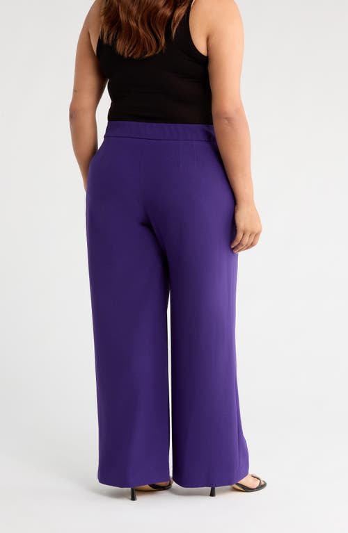 Tahari Asl Wide Leg Pants In Purple