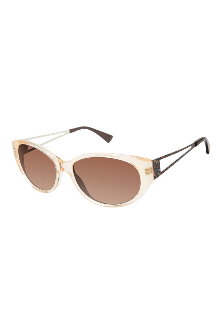 57mm Round Sunglasses, Main, color, YELLOW