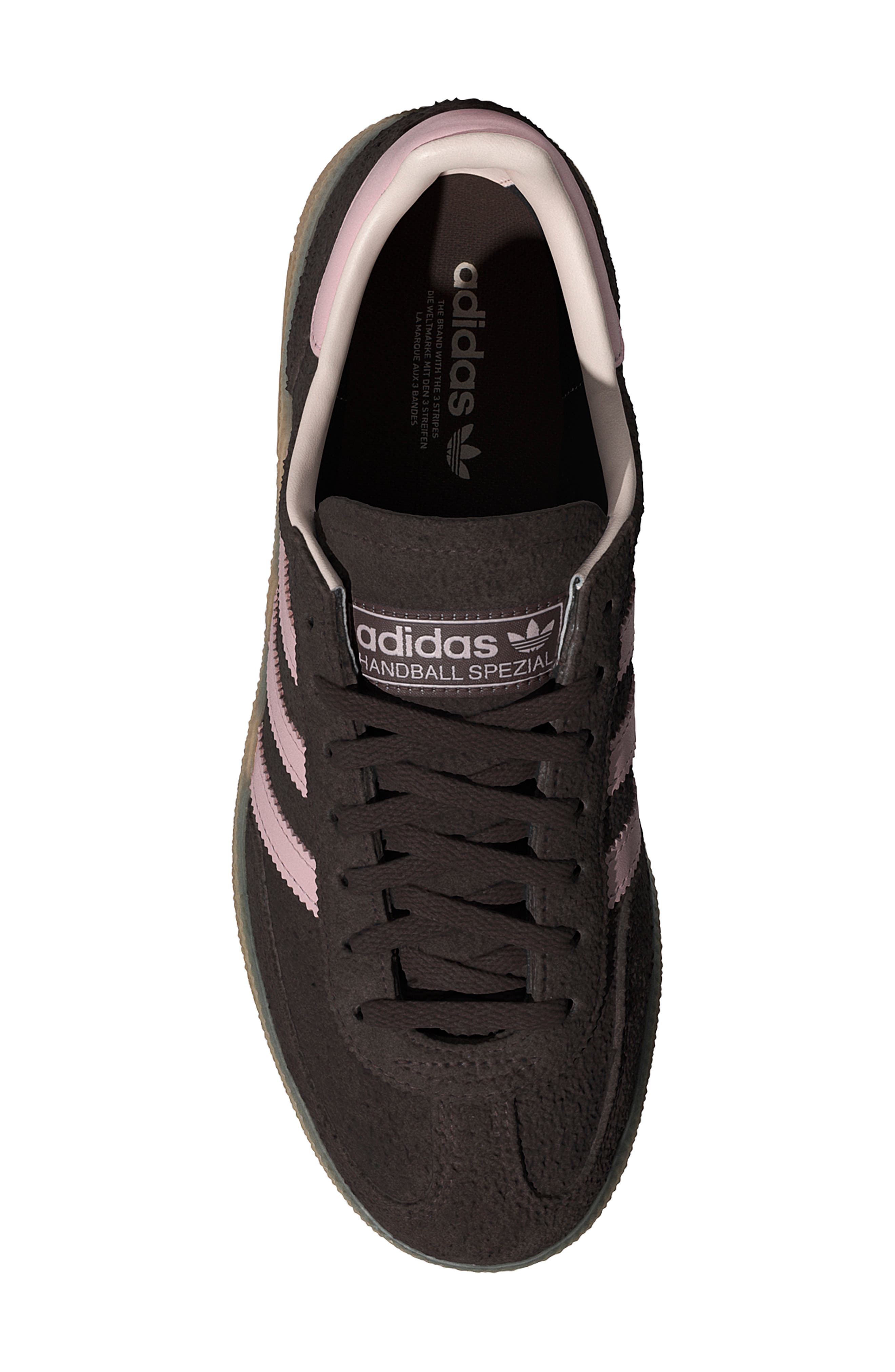 Handball Spezial Sneaker, Alternate, color, COFFEE/ SANDY PINK/ GUM 3