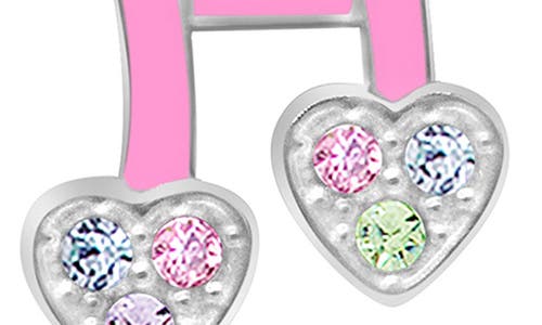 Shop Chanteur Kids' Crystal Embellished Music Note Earrings