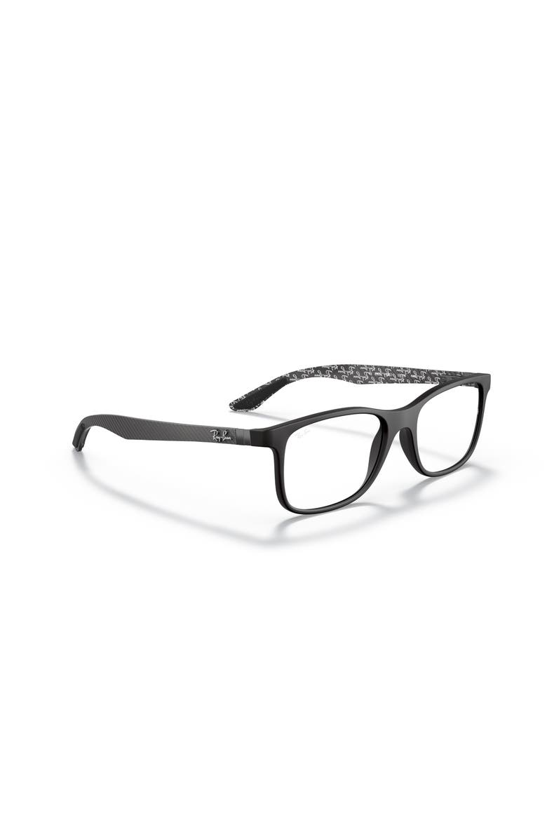 Ray-Ban 55mm Square optical glasses, Alternate, color, Black