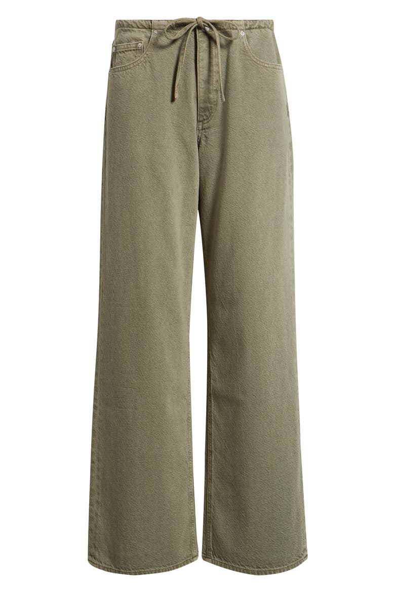 Sienna Drawstring Low Rise Relaxed Wide Leg Jeans, Alternate, color, CLOVER AURA