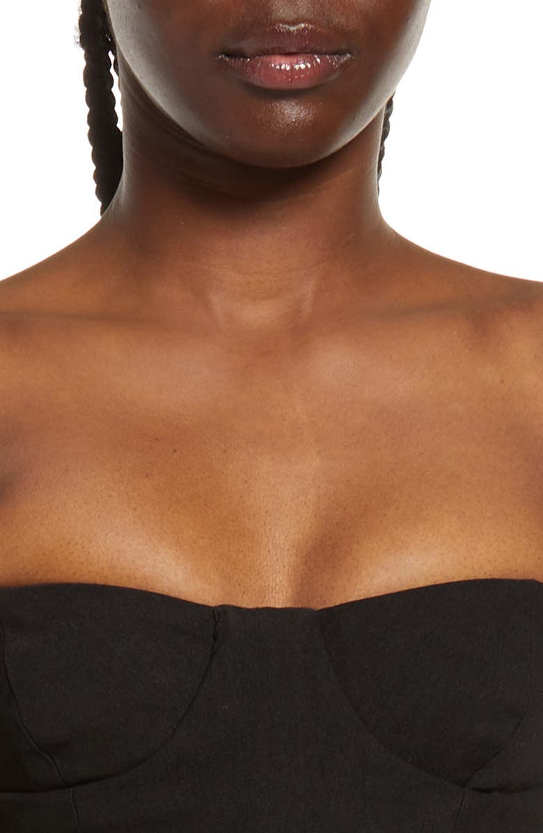 HOUSE OF CB Lucia Strapless Corset Maxi Dress, Alternate, color, Black