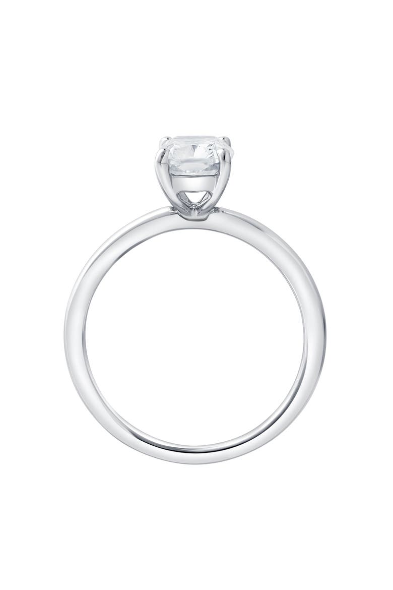 Callista 14K Gold Cushion Cut Lab Grown Diamond Solitaire Engagement Ring - 1.5 Ct, Alternate, color, 14K White Gold