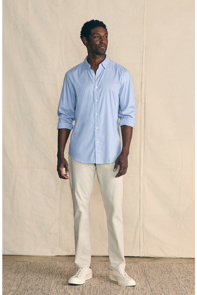 The Movement Button-Up Shirt, Alternate, color, LIGHT BLUE GINGHAM