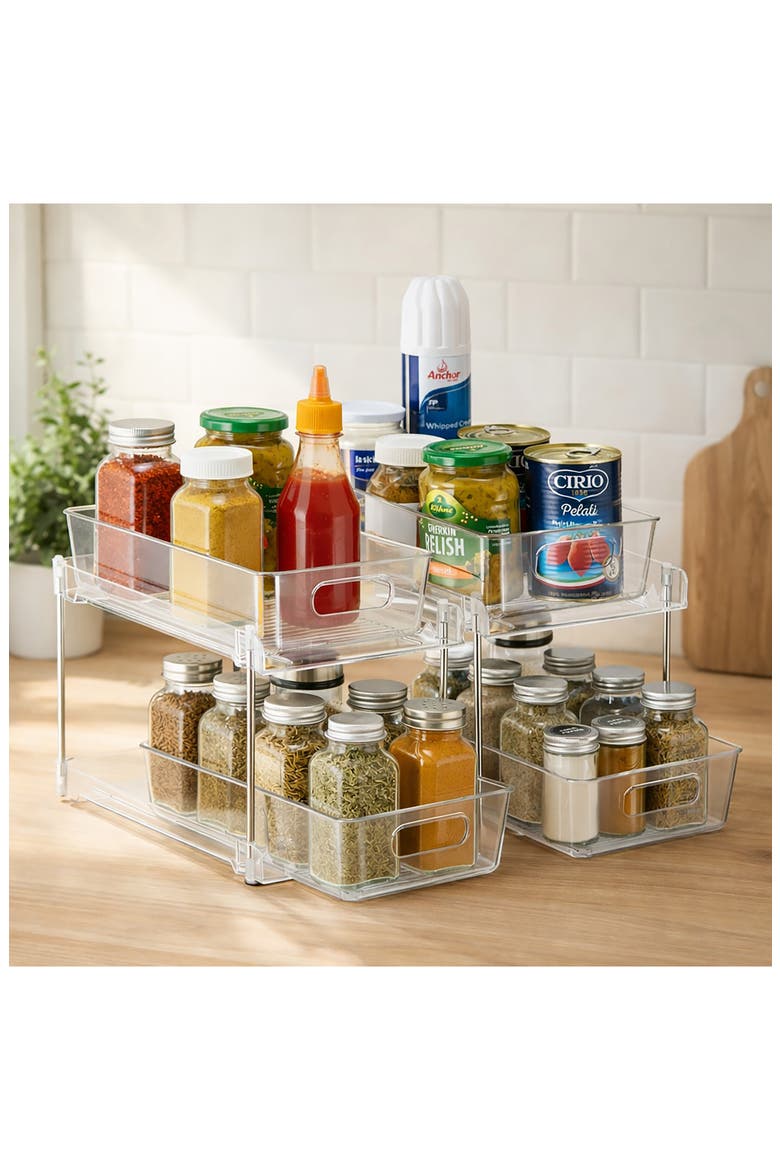 2-Tier Pull-Out Pantry Organizer, Alternate, color, NO COLOR
