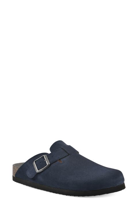 Bari Faux Shearling Footbed Suede Mule
