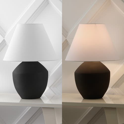Jonathan Y Ralf 20.5" Minimalist Scandinavian Resin/iron Led Table Lamp In Matte Black