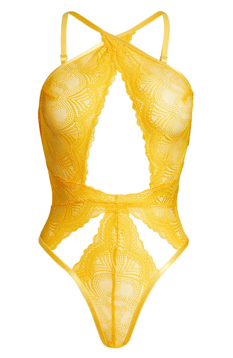 Oh La La Cheri Cutout Lace Teddy, Alternate, color, 