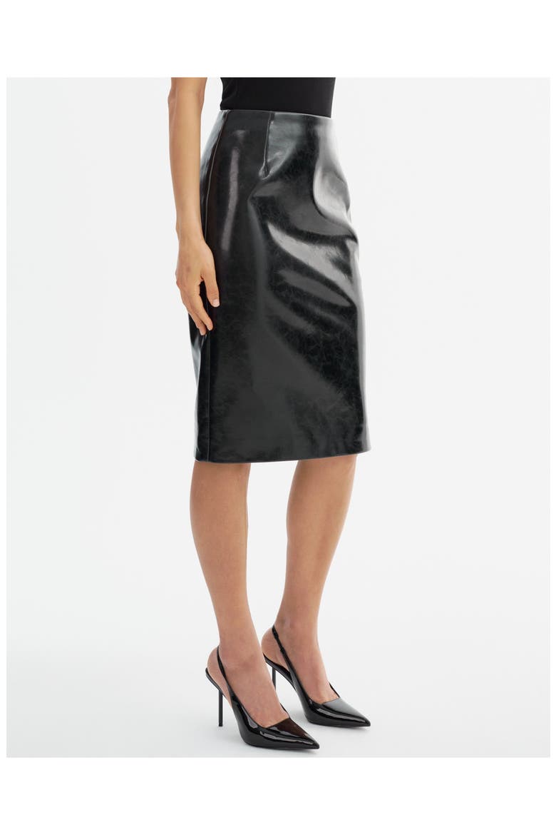 Georgia | Faux Leather Pencil Skirt, Alternate, color, Black