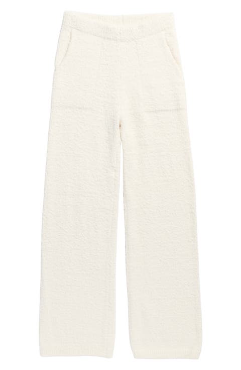 Kids' High Pile Fleece Wide Leg Pants
