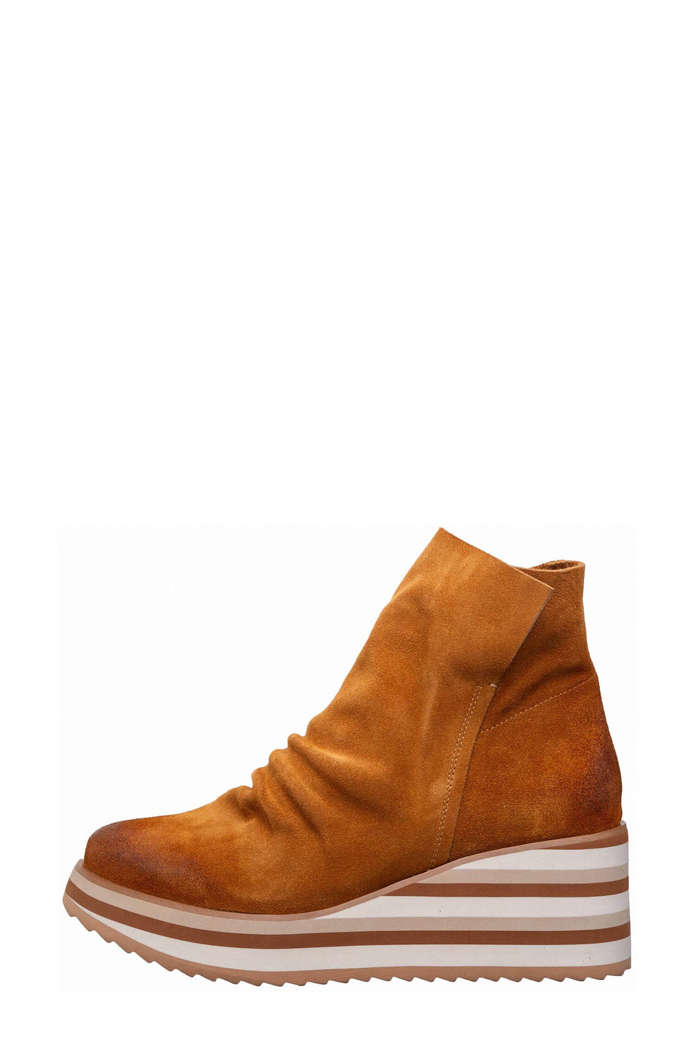 ANTELOPE Kirsten Platform Wedge Boot, Alternate, color, Cognac